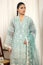 Selene by Adan’s Libas Stitched Embroidered Organza 3PC | Sapphire - Patel Brothers NX 9