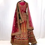 Powder-Blue Lahnavi Embroidered Bridal Gown | BRD710 - Patel Brothers NX 17
