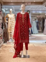 Agha Noor 3pc Chiffon Embroidered Suit ’23 | S101 - Patel Brothers NX 8
