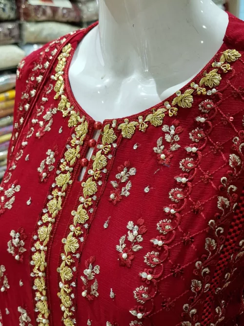 Agha Noor 3pc Chiffon Embroidered Suit ’23 | S101 - Patel Brothers NX 2