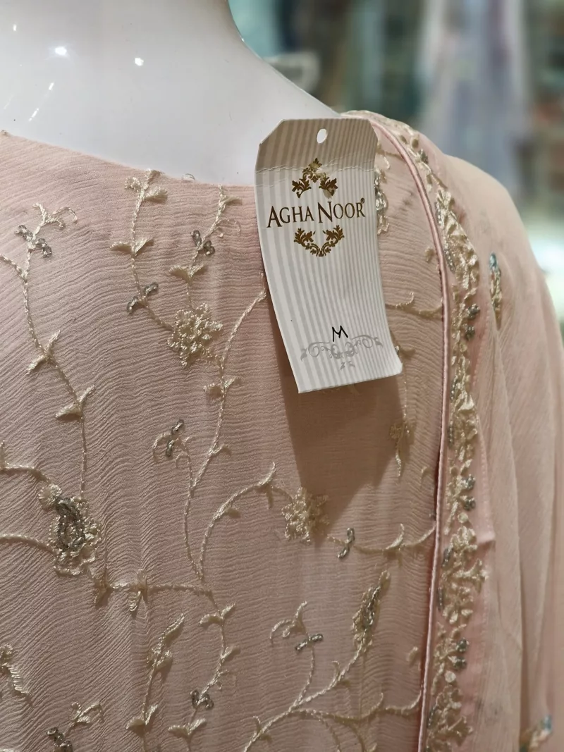 Agha Noor 3pc Chiffon Embroidered Suit ’23 | S102 - Patel Brothers NX 7