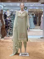 Agha Noor 3pc Chiffon Embroidered Suit ’23 | S103 - Patel Brothers NX 7