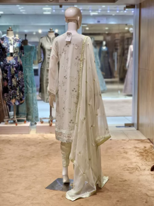 Agha Noor 3pc Chiffon Embroidered Suit ’23 | S107 - Patel Brothers NX 3
