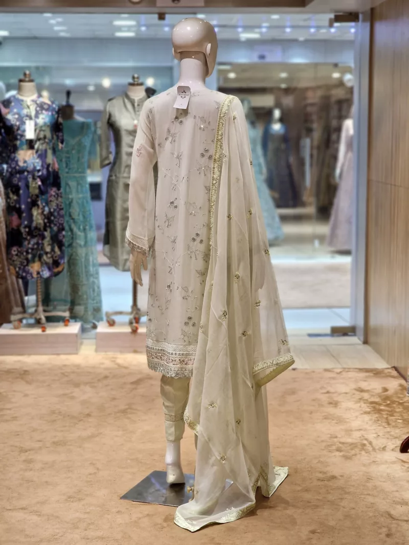 Agha Noor 3pc Chiffon Embroidered Suit ’23 | S107 - Patel Brothers NX 5