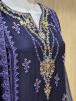 Agha Noor 3pc Chiffon Embroidered Suit ’23 | S106 - Patel Brothers NX 9