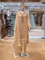 Agha Noor 3pc Chiffon Embroidered Suit ’23 | S108 - Patel Brothers NX 8