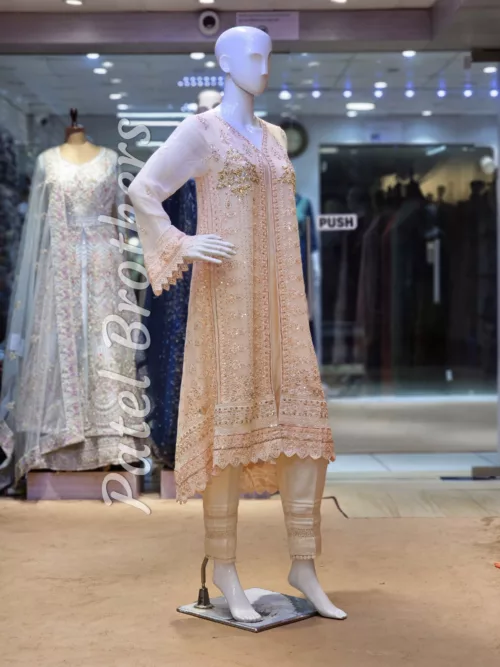 Agha Noor 3pc Chiffon Embroidered Suit ’23 | S203 - Patel Brothers NX 4