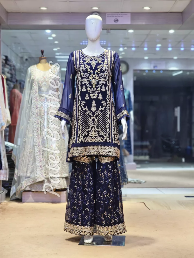 Agha Noor 3pc Chiffon Embroidered Suit ’23 | S209 - Patel Brothers NX 7