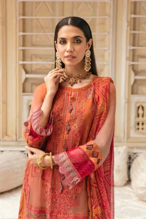 Charizma Unstitched Embroidered Chiffon Collection VSL22-12 - Patel Brothers NX 2