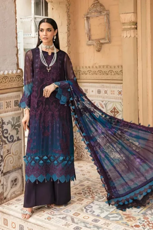 Charizma Unstitched Embroidered Chiffon Collection VSL22-14 - Patel Brothers NX