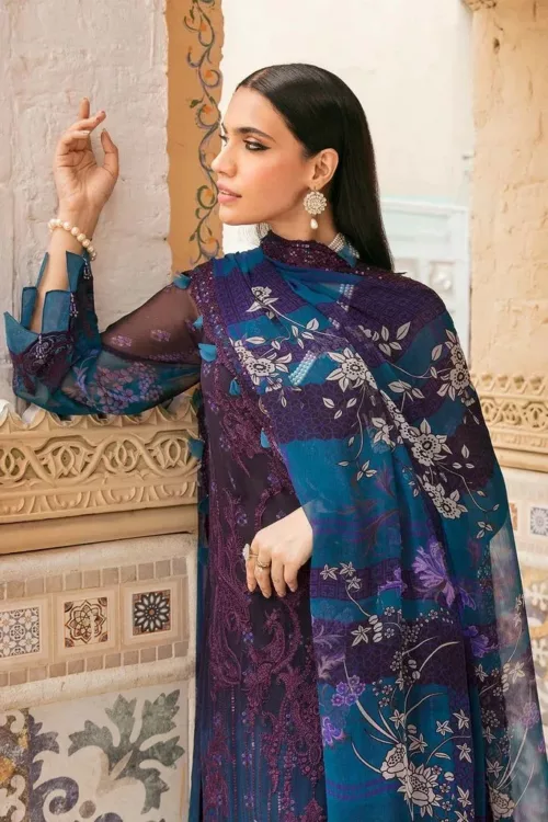 Charizma Unstitched Embroidered Chiffon Collection VSL22-14 - Patel Brothers NX 2