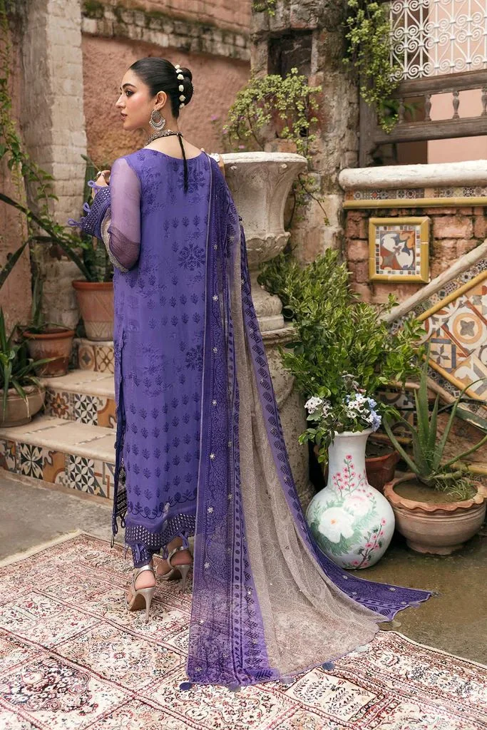 Charizma Unstitched Embroidered Chiffon Collection VSL22-15 - Patel Brothers NX 4