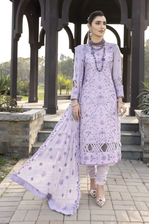 Check-Lawn Fabric with Embroidered Qos-e-Qaza (Spring Edition’23) RJ10 - Patel Brothers NX 11