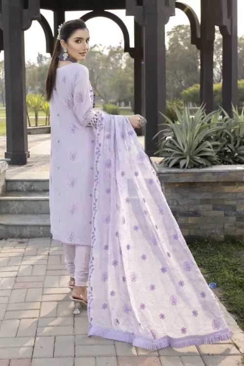Check-Lawn Fabric with Embroidered Qos-e-Qaza (Spring Edition’23) RJ09 - Patel Brothers NX 2