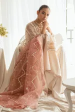 Dreamy Tint-4pc Organza Embroidered Suit By Cross Stitch - Patel Brothers NX 13