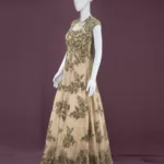Light Peach 3d Handwork Turkish Style Bridal Gown | BRD546 - Patel Brothers NX 20