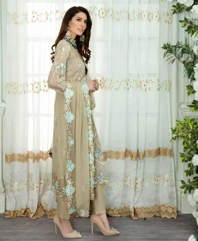 Farmaish Festive Chiffon Collection Hankwork by Zebtan – FC-05 - Patel Brothers NX 6