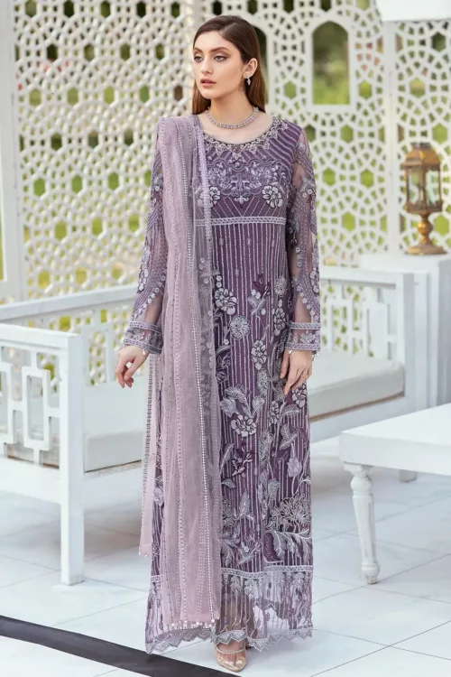 Ramsha Net Embroidered | M-401 - Patel Brothers NX 3
