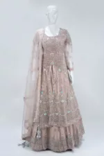 Light-Pink Indo-western Style Handwork Bridal Gown | BRD396 - Patel Brothers NX 7