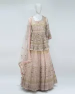 Lemonade Pink Indo-western Style Bridal Gown | BRD444 - Patel Brothers NX 7