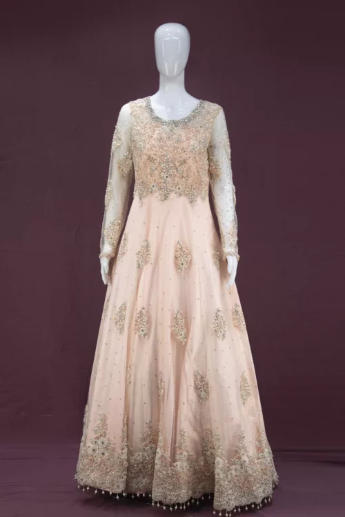 Heavy Handwork Western Style Tale Bridal Gown | BRD540 - Patel Brothers NX