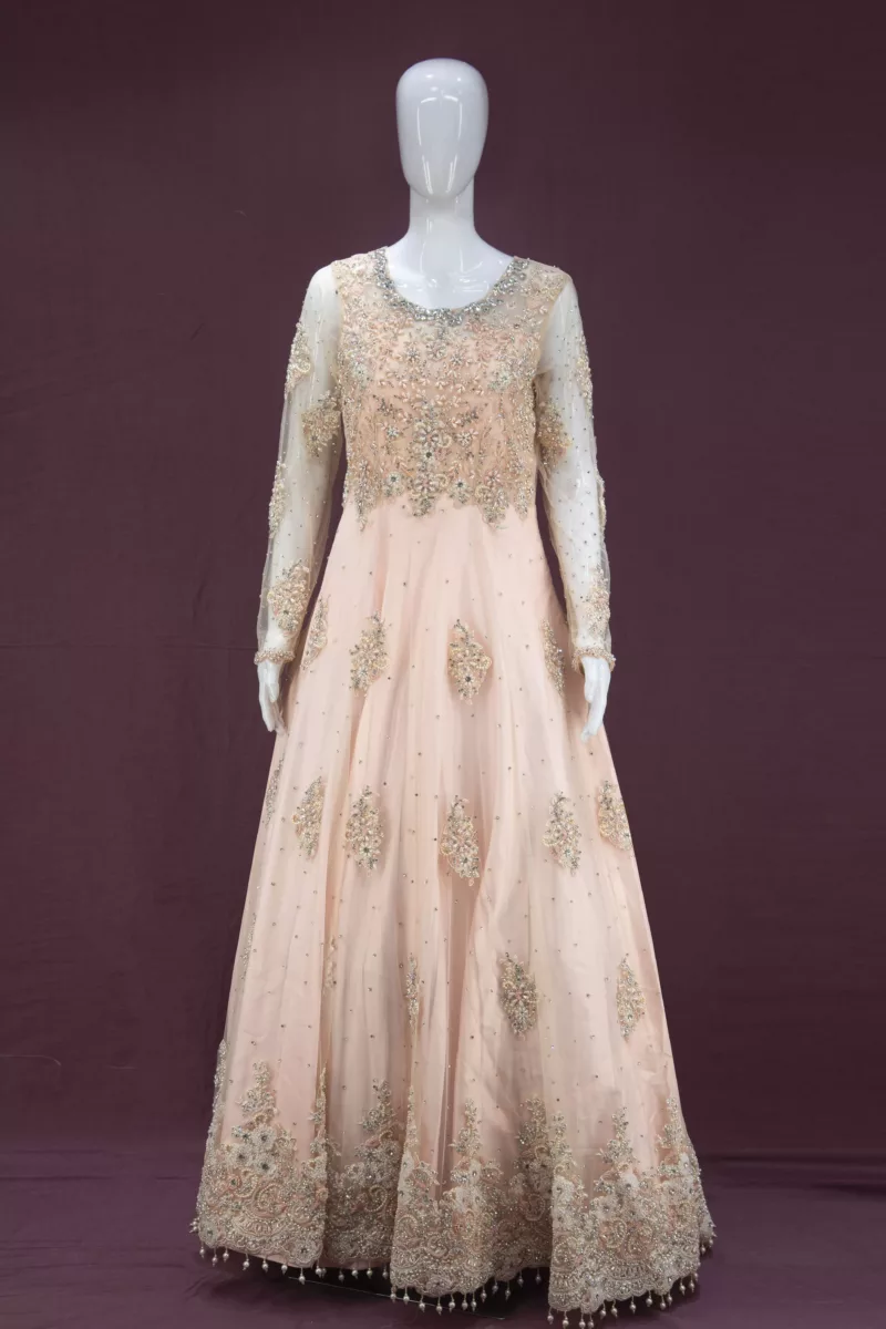 Heavy Handwork Western Style Tale Bridal Gown | BRD540 - Patel Brothers NX 3