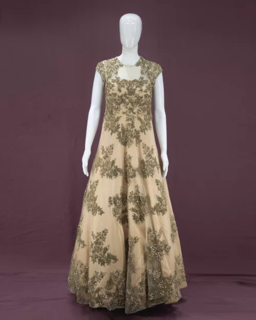 Heavy Handwork Western Style Bridal Gown | BRD546 - Patel Brothers NX