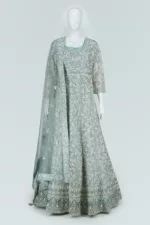 Powder-Blue Lahnavi Embroidered Bridal Gown | BRD710 - Patel Brothers NX 6