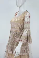 Lemonade Pink Indo-western Style Bridal Gown | BRD444 - Patel Brothers NX 10