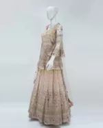 Lemonade Pink Indo-western Style Bridal Gown | BRD444 - Patel Brothers NX 8