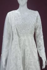 White Heavy Embroidered Western Style Bridal Gown | BRD515 - Patel Brothers NX 8