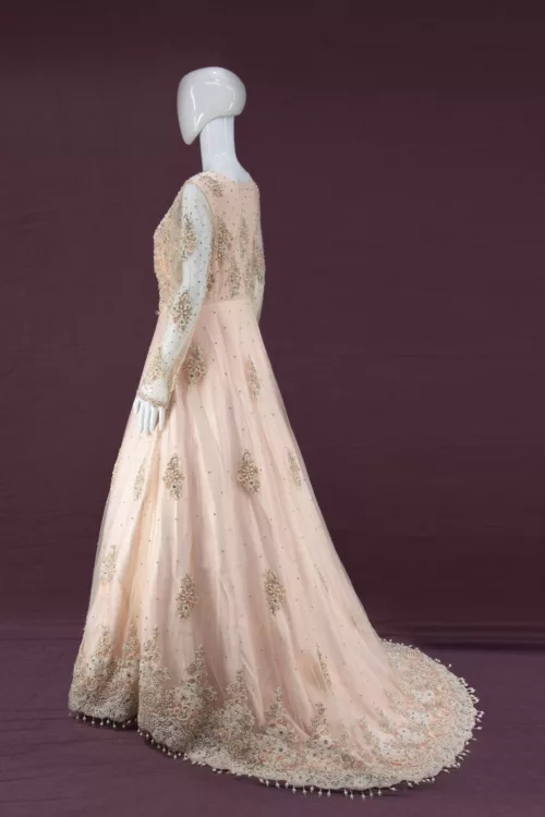 Heavy Handwork Western Style Tale Bridal Gown | BRD540 - Patel Brothers NX 4