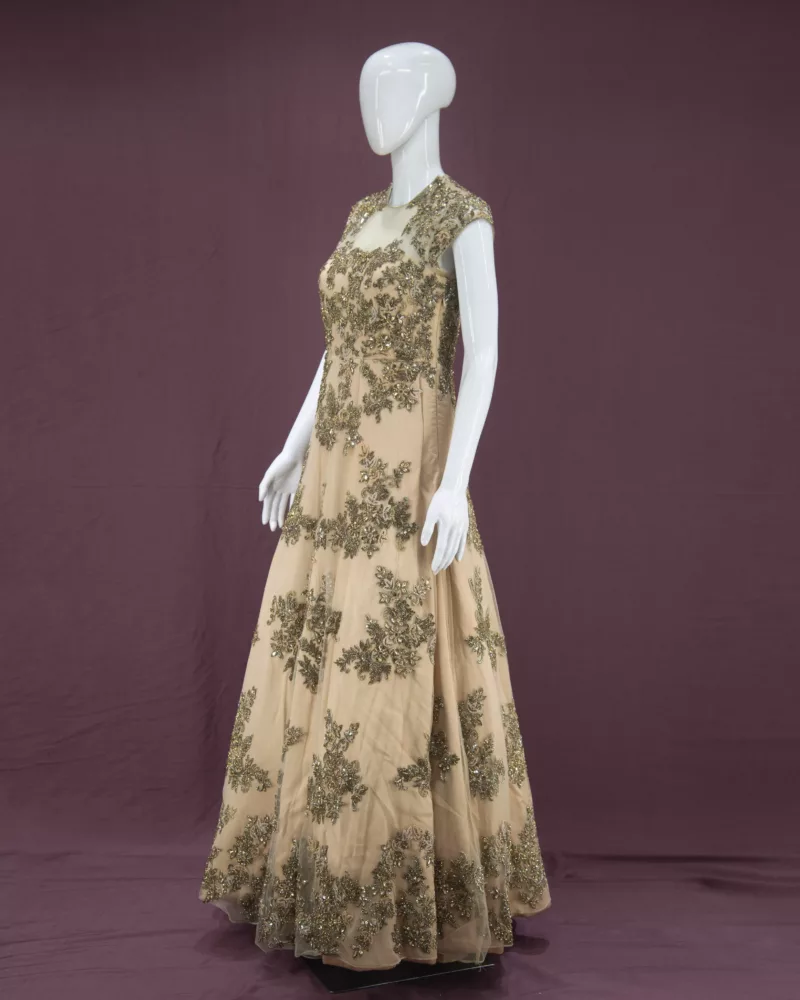 Heavy Handwork Western Style Bridal Gown | BRD546 - Patel Brothers NX 7