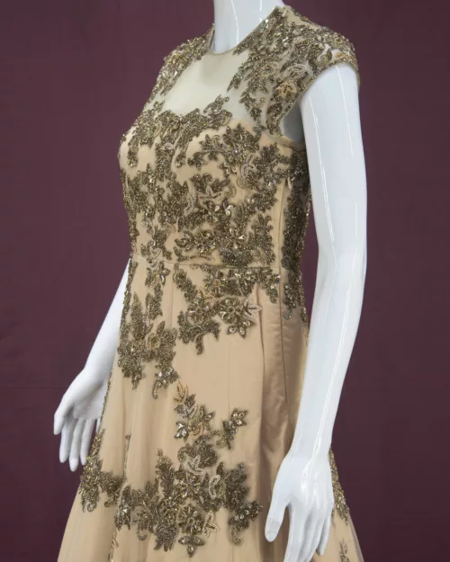 Heavy Handwork Western Style Bridal Gown | BRD546 - Patel Brothers NX 4