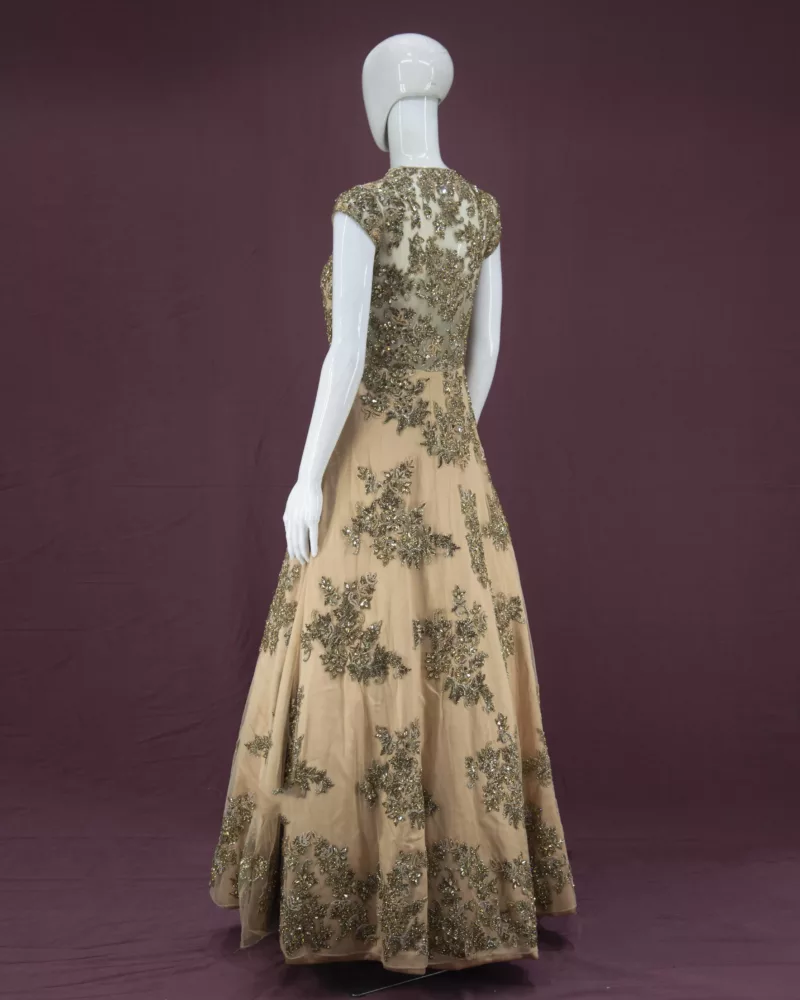 Heavy Handwork Western Style Bridal Gown | BRD546 - Patel Brothers NX 5