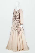 Light Peach 3d Handwork Turkish Style Bridal Gown | BRD546 - Patel Brothers NX 9