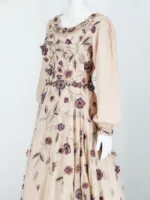 Light Peach 3d Handwork Turkish Style Bridal Gown | BRD546 - Patel Brothers NX 8