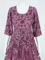 Purpureus Pink 3d Handwork Western Style Bridal Gown | BRD647 - Patel Brothers NX 9