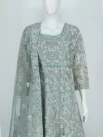 Powder-Blue Lahnavi Embroidered Bridal Gown | BRD710 - Patel Brothers NX 8
