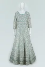 Powder-Blue Lahnavi Embroidered Bridal Gown | BRD710 - Patel Brothers NX 7