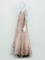 Pastel Pink Heavy Handwork Kali Style Bridal Gown | BRD725 - Patel Brothers NX 11