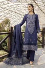 Self Jacquard Fabric with Embroidered Qos-e-Qaza (Spring Edition’23) RJ05 - Patel Brothers NX 6