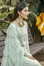 Slub-Lawn Fabric with Sequin Embroidered Qos-e-Qaza (Spring Edition’23) RJ04 - Patel Brothers NX 12