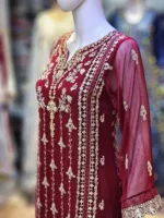 Agha Noor 3pc Chiffon Embroidered Suit ’23 | S201 - Patel Brothers NX 8