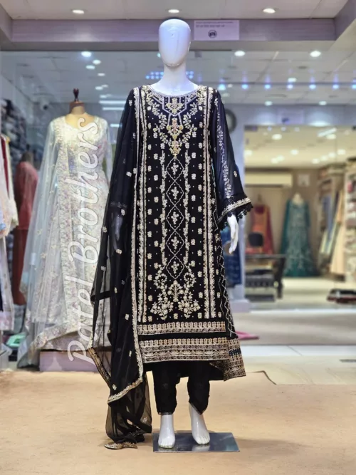 Agha Noor 3pc Chiffon Embroidered Suit ’23 | S204 - Patel Brothers NX 2