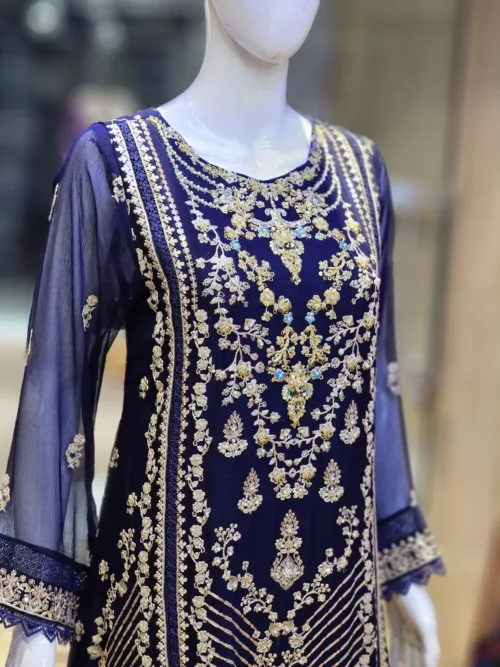 Agha Noor 3pc Chiffon Embroidered Suit ’23 | S209 - Patel Brothers NX 2