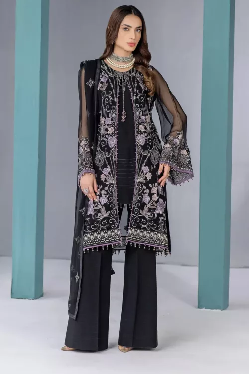 Agha Noor 3pc Chiffon Embroidered Suit ’23 | S210 - Patel Brothers NX 12
