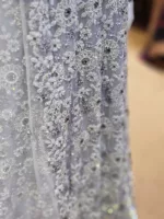 Gray Heavy Embroidered Western Style Bridal Gown | BRD929 - Patel Brothers NX 10