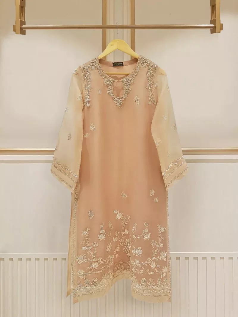Two Piece Pure Organza Shirt With Dupatta S106550 - Patel Brothers NX 4
