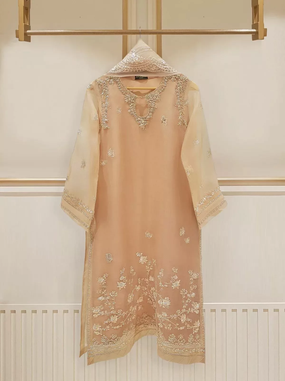 Two Piece Pure Organza Shirt With Dupatta S106550 - Patel Brothers NX 3